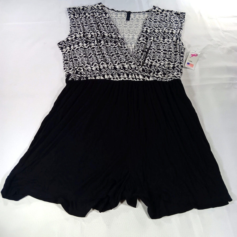 Ashley Blue Romper Shorts Woman's Size: 3x